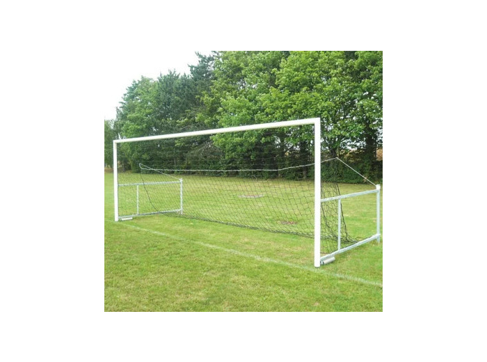 Paire de buts foot à 8 repliables deport reglable de 2,10 a 3,10 m facade en acier