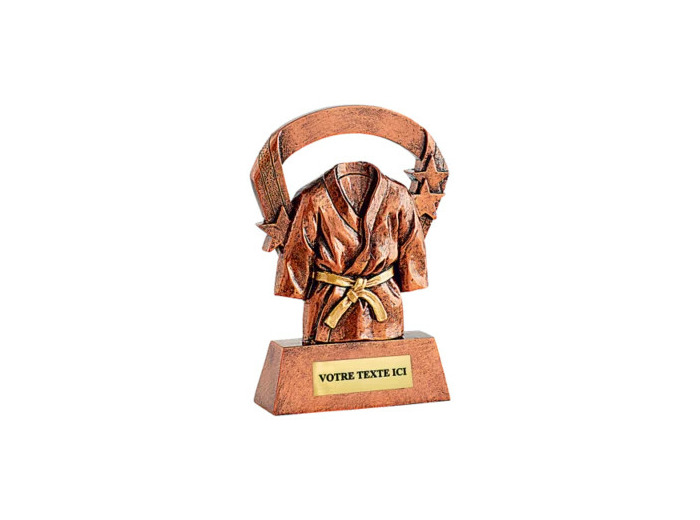 Trophee resine kimono bronze h.16 cm