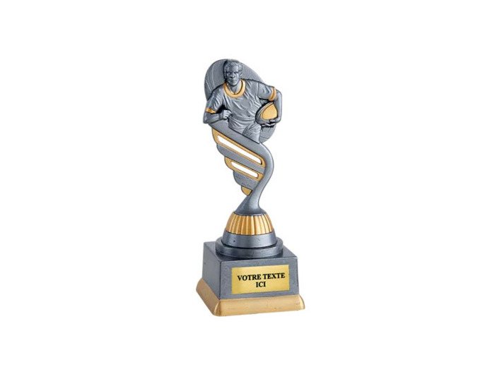 Trophee plastique rugby h 18 cm