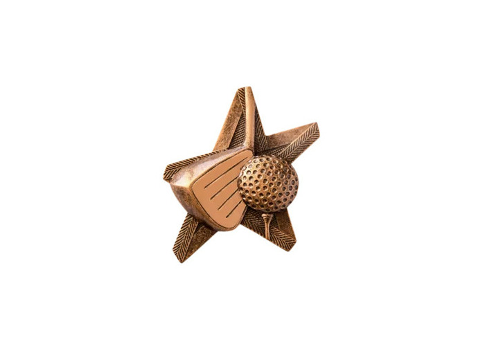 Applique resine etoile golf hauteur