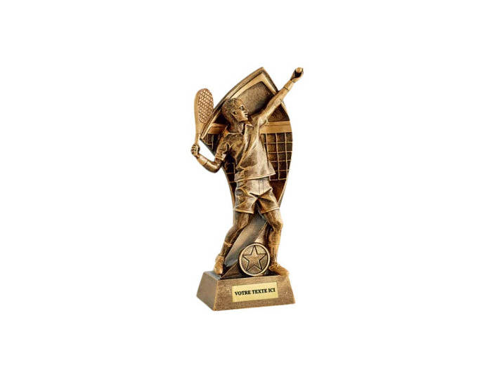 Trophee resine tennis homme h.22 cm