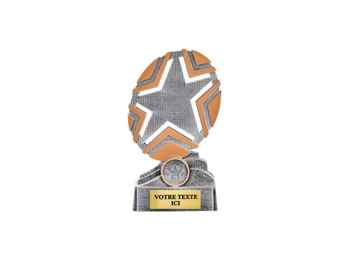 Trophee resine support argent/bronz