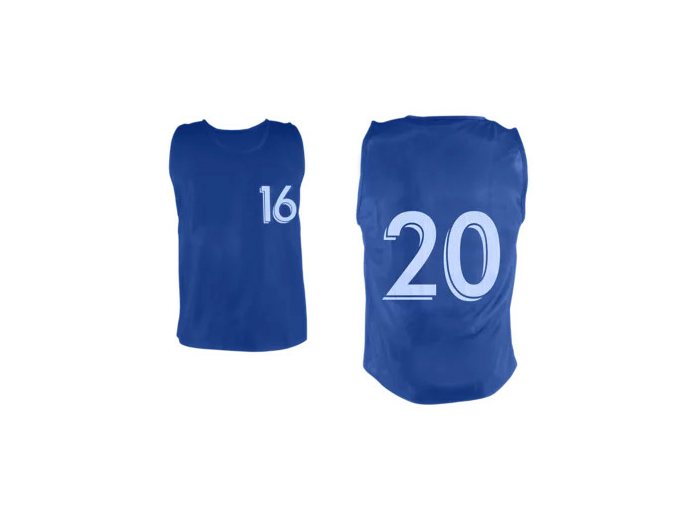 Lot de 5 chasubles numéro 16 à 20