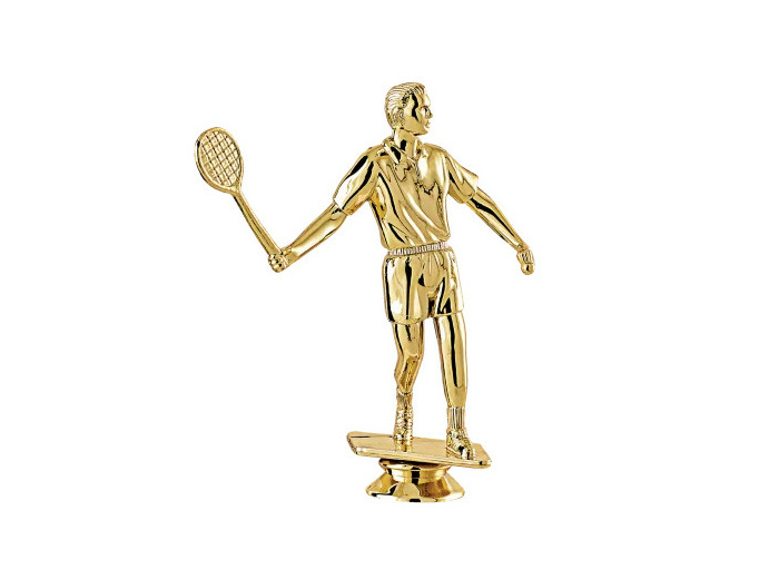 Sujet plastique or badminton h.15cm