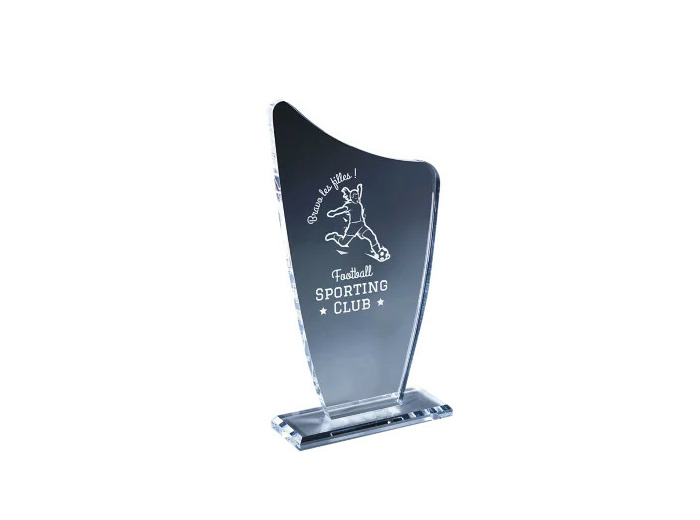 Trophee plexi epaiss 10mm h. 25 cm