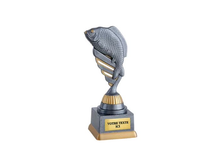 Trophee plastique peche h 18 cm