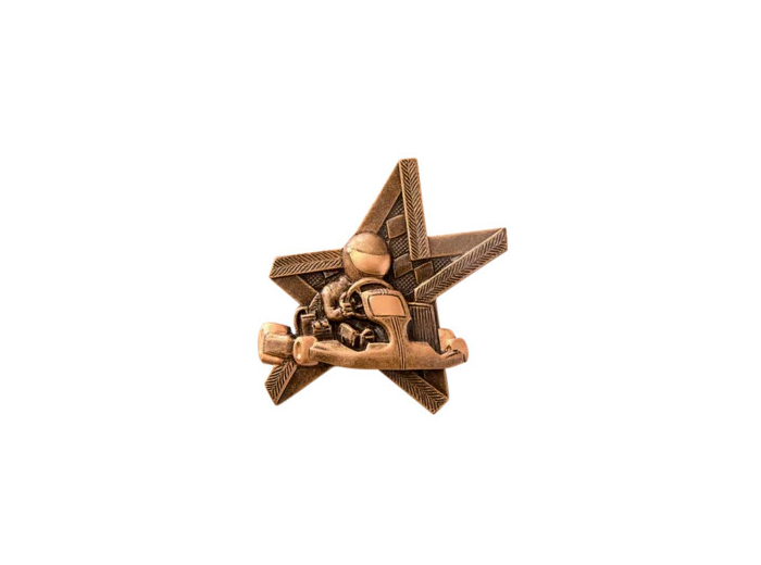 Applique resine etoile karting haut