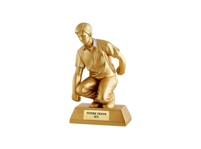 Trophee resine petanque h. 31 cm