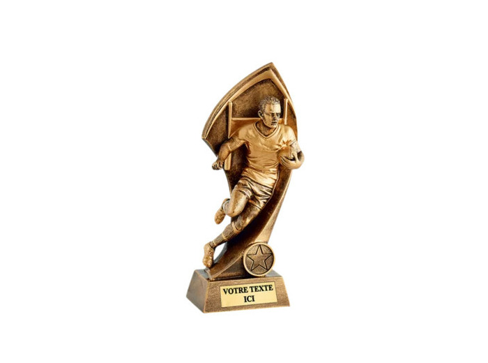 Trophee resine rugby h.22 cm