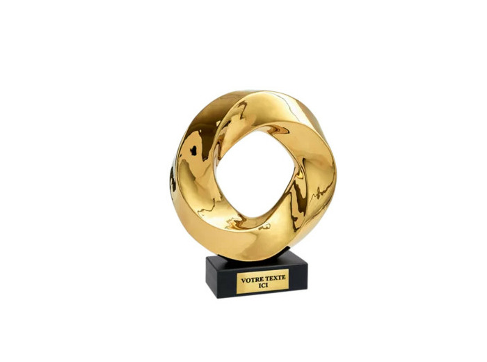 Trophee ceramique or hauteur 36 cm