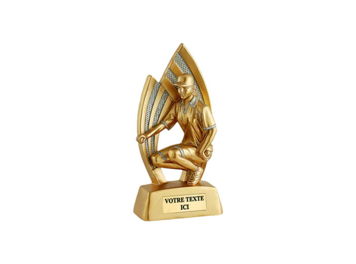 Trophee resine petanque femme h.15 cm