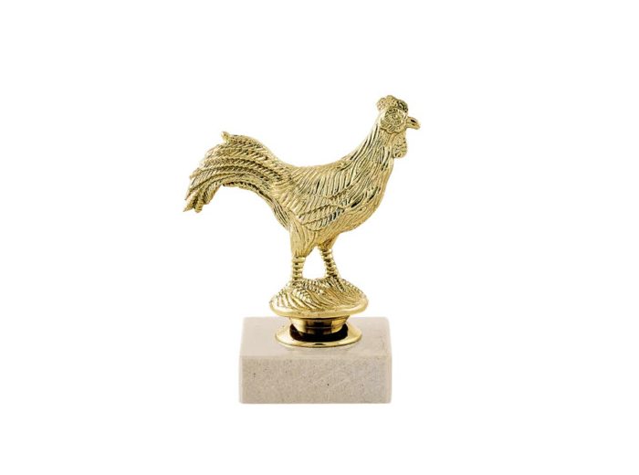 Trop sujet plas or animaux h 12cm