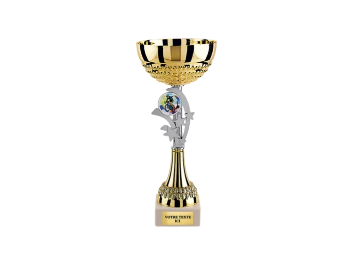 Coupe eco or/arg h 28 cm d 120 mm