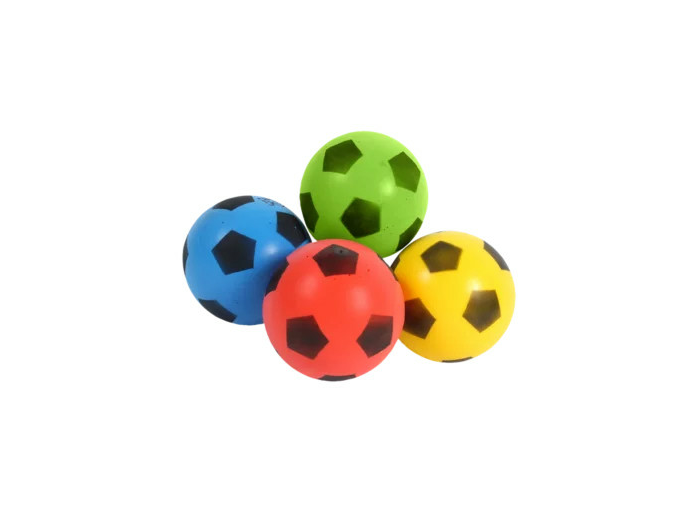 Lot 4 ballons foot mousse bicolore