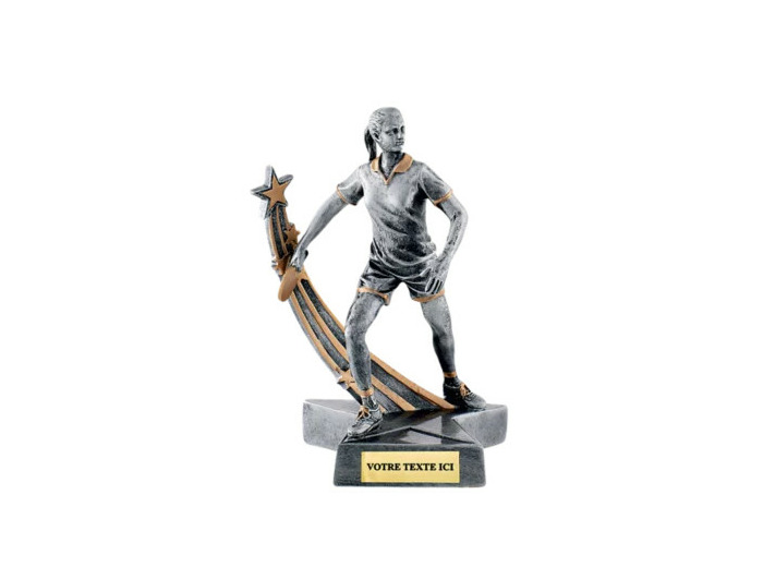 Trophee resine tdt femme h. 21 cm