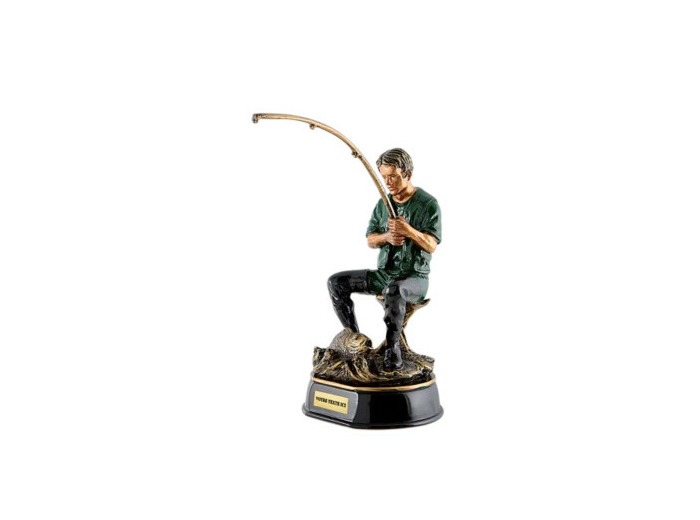 Resine pecheur h. 27 cm