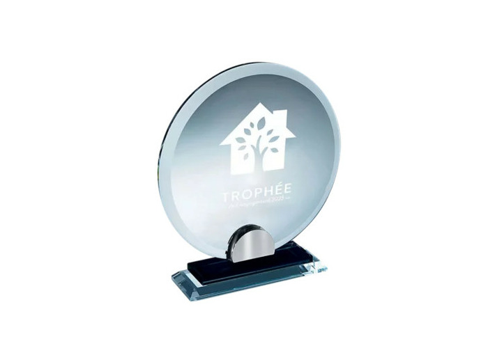 Trophee verre epaisseur 10mm h.22cm