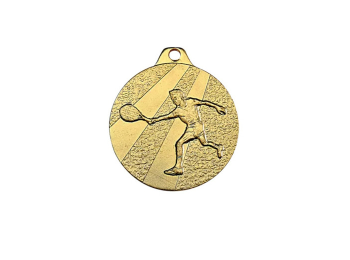 Medaille frappee fer or tennis d 32 mm