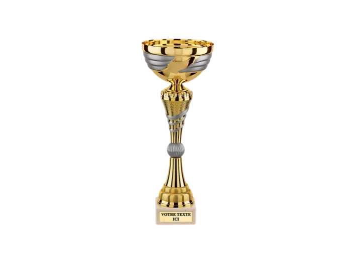 Coupe or/argent mat h.30cm bol