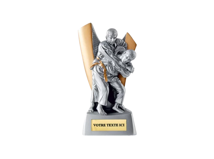 Trophee resine judo h. 14 cm
