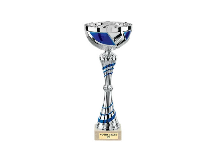 Coupe argt/bleu h.34cm bol