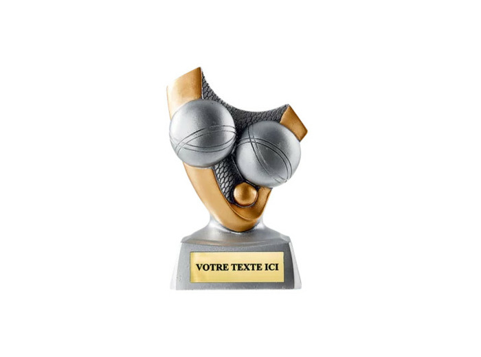 Trophee resine eco boule de petanqu h. 10cm