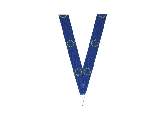 Ruban bleu europeen large 80x2.2cm