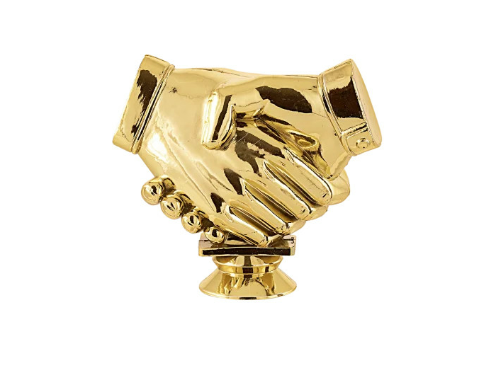 Sujet plastique or fair play h.11cm