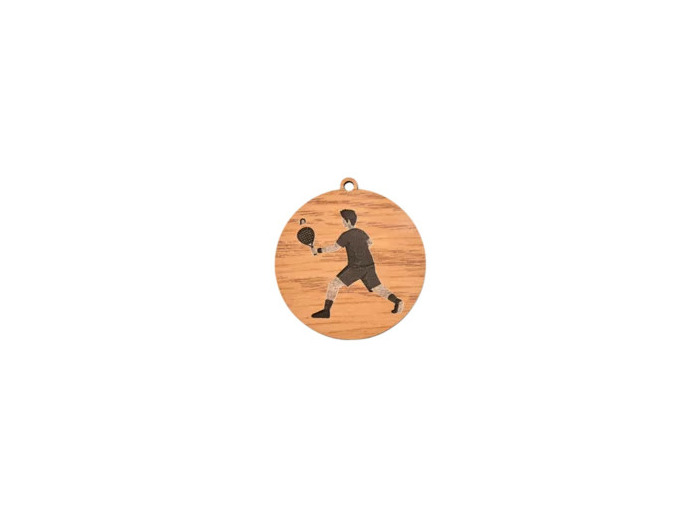 Medaille en bois padel diametre 50
