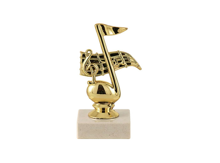 Trop sujet plas or musique h 13cm