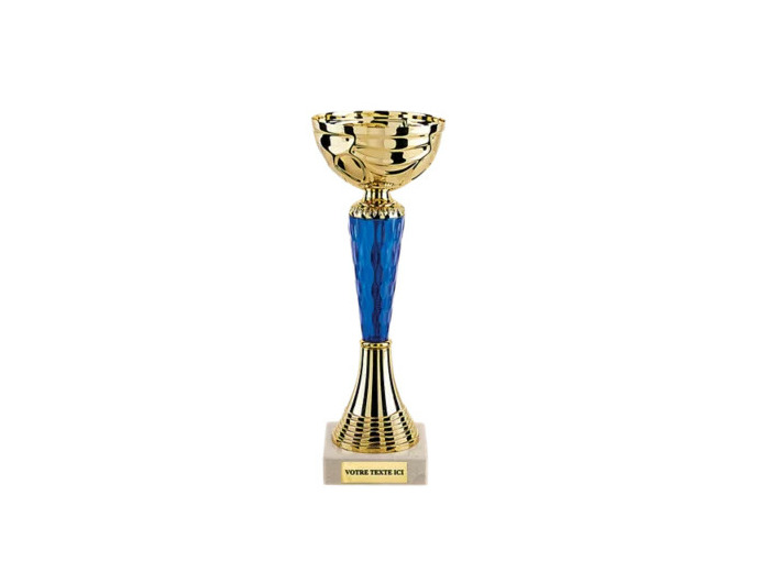 Coupe eco or/bleu h 22cm d 80mm