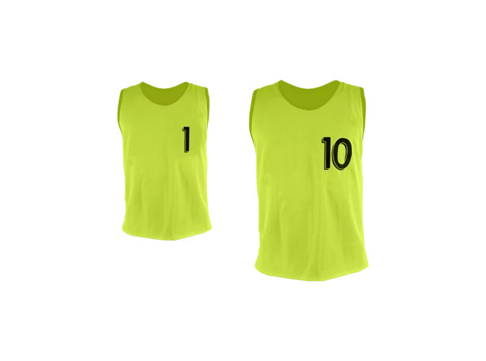 Lot de 10 chasubles numéro 1 à 10