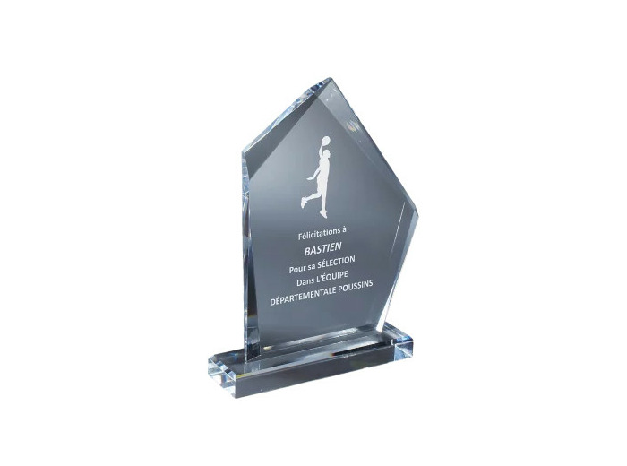Trophee plexi epaiss 15mm h. 26 cm