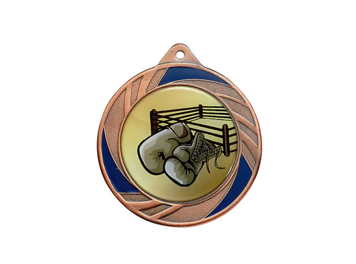 Medaille fer diam70mm bronze/bleu