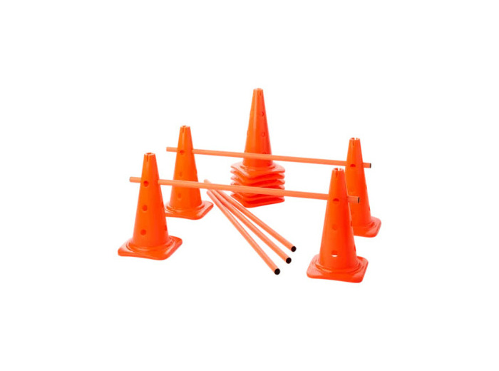 Lot de 10 cones 12 trous 40 cm et 5