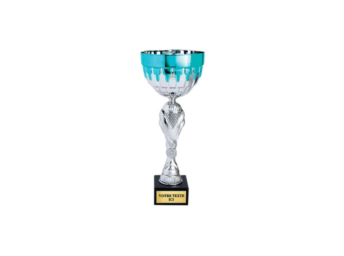 Coupe classique argent/bleu(e) turq
