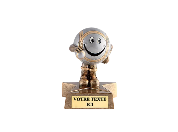 Trophee resine petanque h. 10 cm