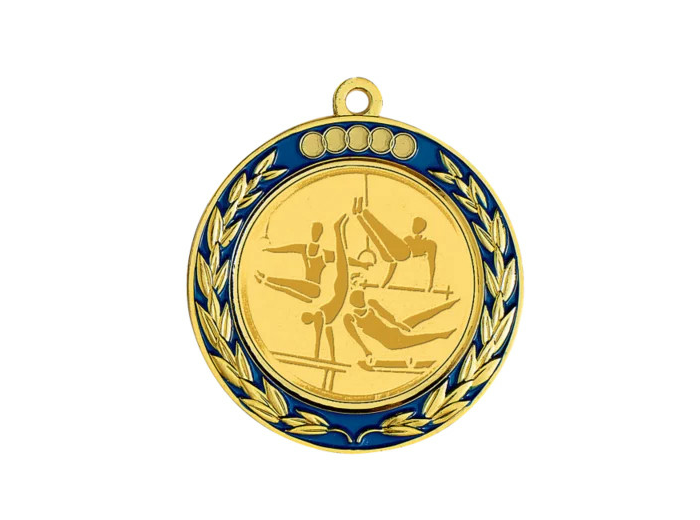 Med porte-centre or/bleu d 70mm