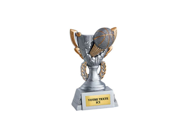 Trophee resine discip basket-ball h 11cm