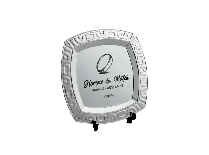 Assiette metal 25 x 25 cm