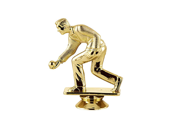 Sujet plastique or boule h. 10cm