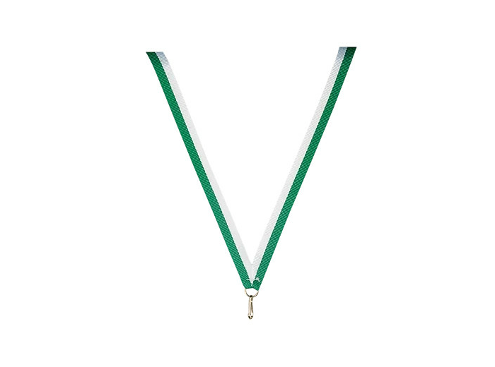 Ruban vert/blanc large 80x2.2cm