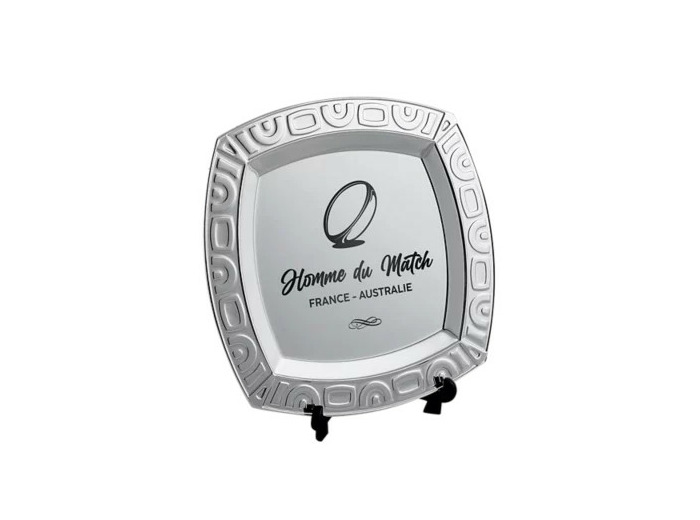 Assiette metal 25 x 25 cm