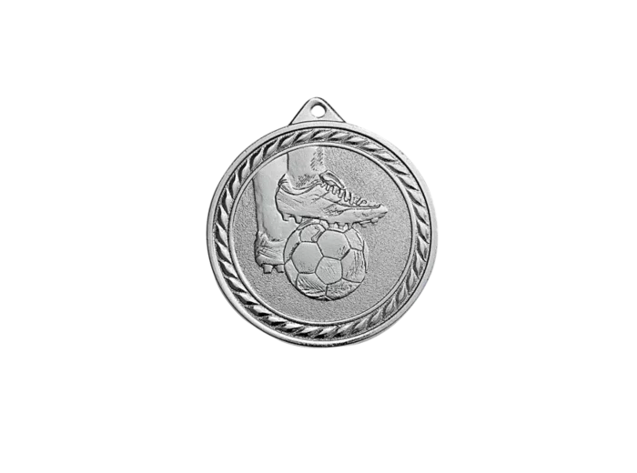 Medaille frappee argent football 50mm