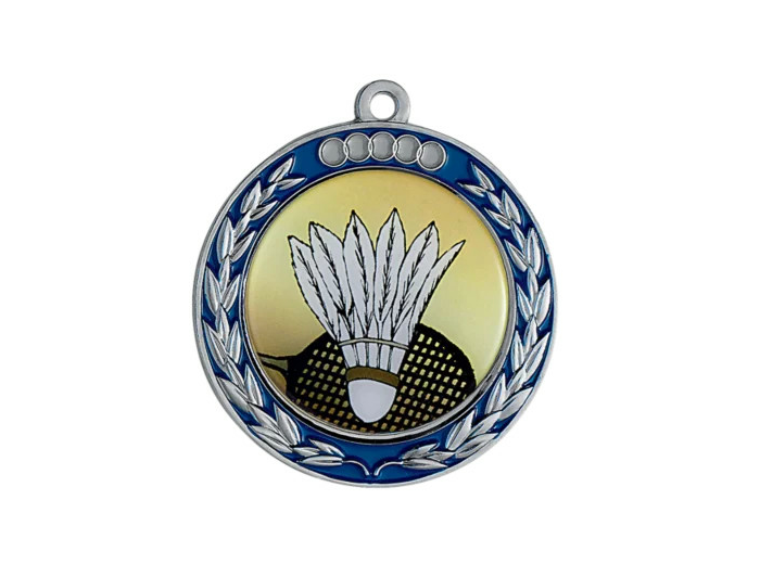 Med porte-centre arg/bleu d 70mm