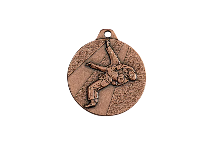 Medaille frappee fer bronze judo d 32 mm