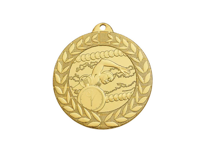 Medaille frappee fer natation 50mm