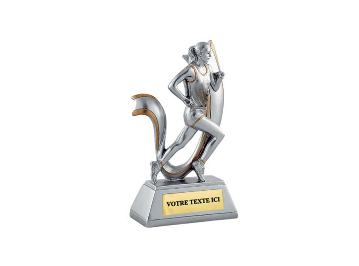 Trophee resine course femme h. 15 cm