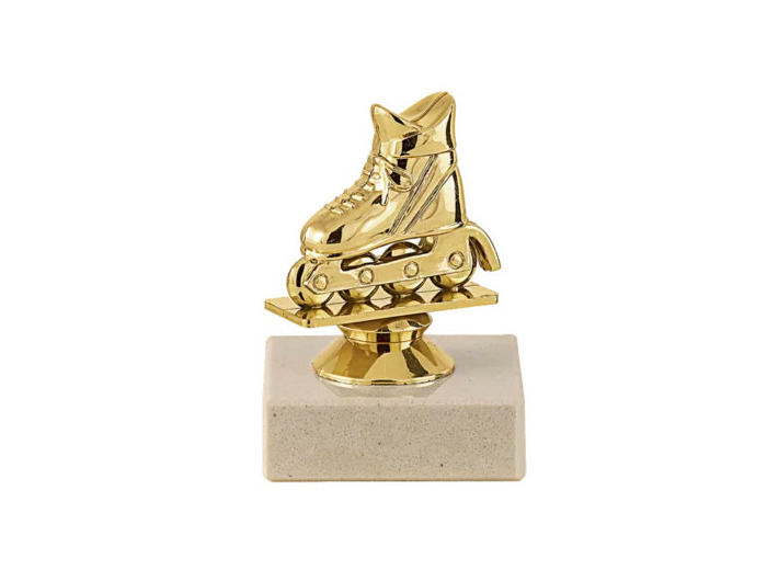 Trophee sujet plas or rollers h 9cm