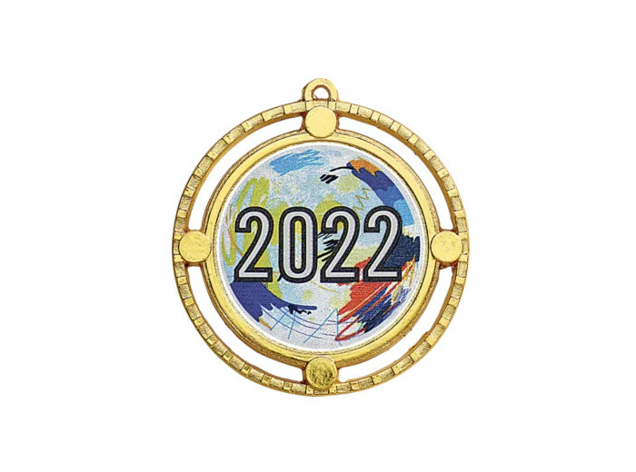 Medaille zamak diam70mm or
